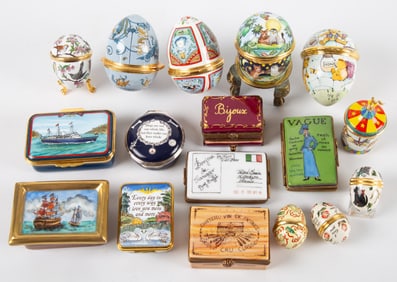 PORCELAIN AND ENAMELED BOXES