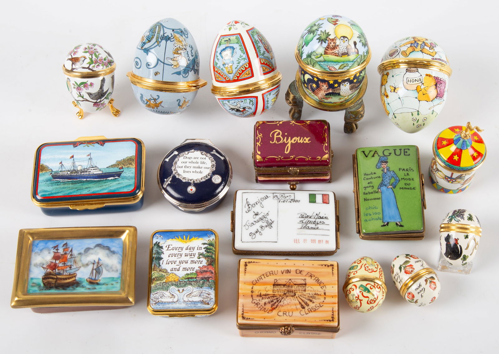 PORCELAIN AND ENAMELED BOXES (1 of 6)