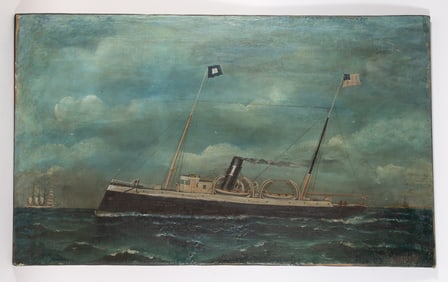 OTTO MUHLENFELD STEAMSHIP PAINTING