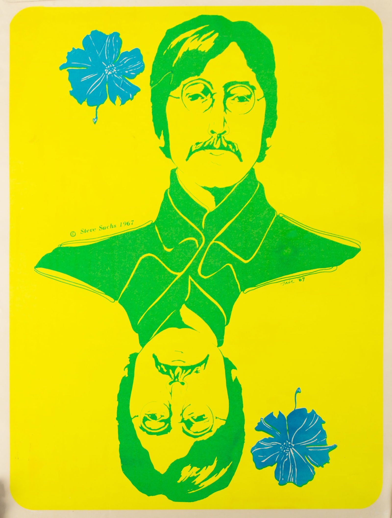 VINTAGE BEATLES LENNON POSTER (1 of 3)