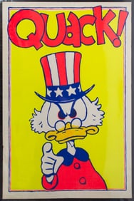 VINTAGE 'QUACK' POSTER - ANTI-WAR