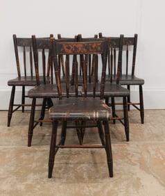 ARROW BACK WINDSOR CHAIRS - SET OF SIX