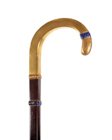 MARCHAK GOLD HANDLE WALKING STICK