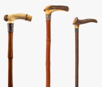 (3) ANTIQUE WALKING STICKS