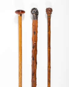 (3) ANTIQUE WALKING STICKS