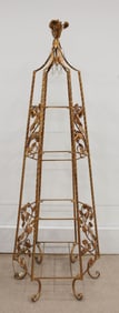 GILT FLORAL ETAGERE