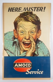 1940'S AMOCO POSTER "HERE MISTER"