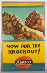 1940'S AMOCO POSTER "KNOCKOUT"