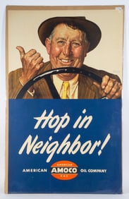 1940's AMOCO POSTER "NEIGHBOR" - ROCKWELL