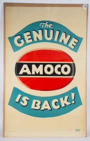 1940'S AMOCO POSTER "GENUINE"