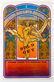 RARE 1972 ROLLING STONES AMERICAN TOUR POSTER