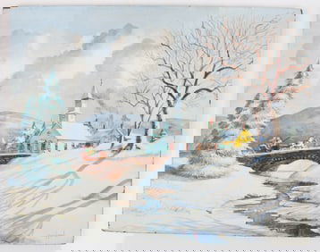 SHEPPARD WINTER SCENE PAINTING