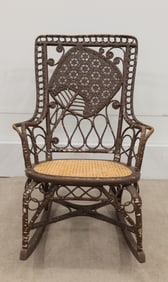 VICTORIAN WICKER ROCKING CHAIR