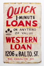 VINTAGE BALTIMORE ADVERTISING SIGN