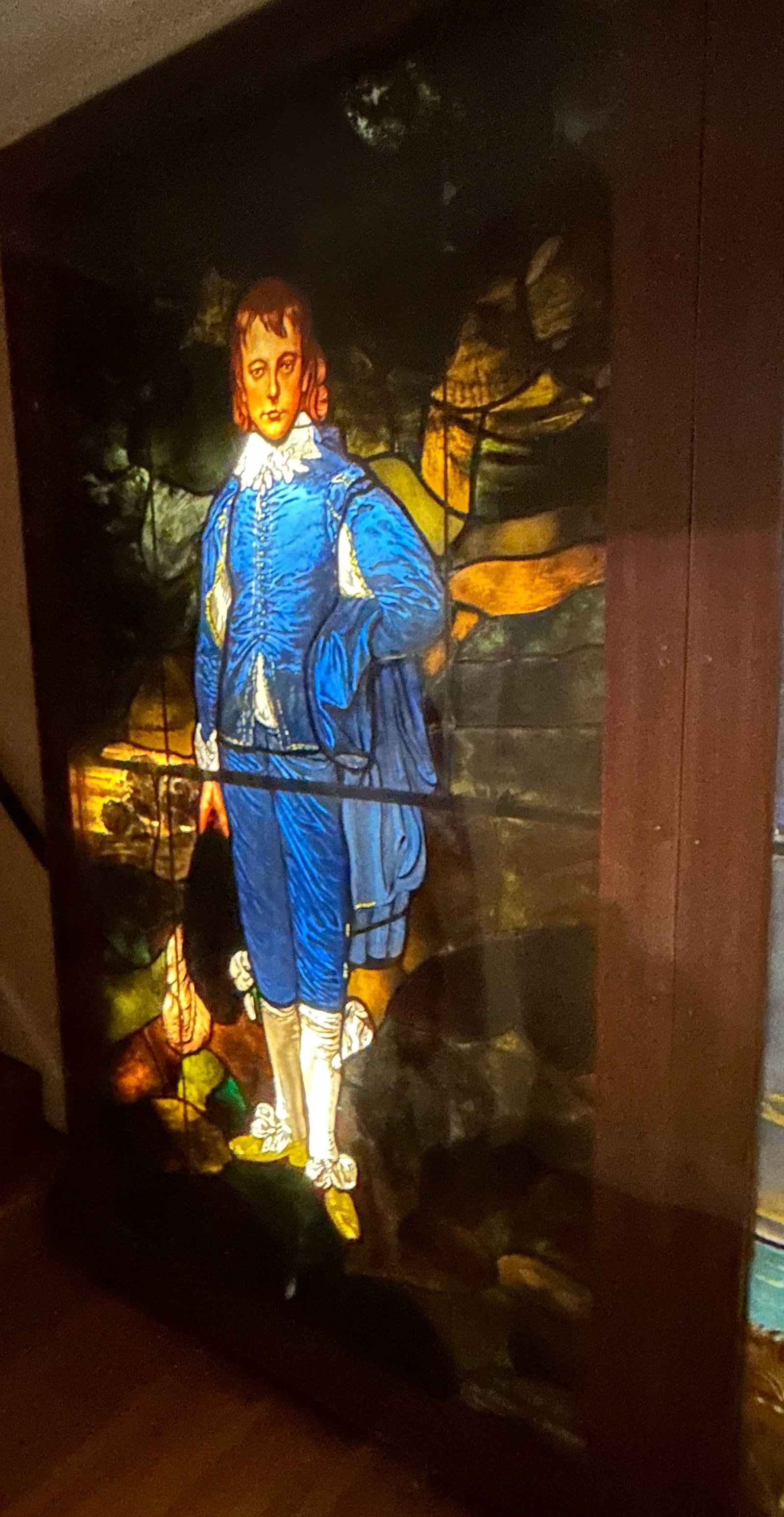 "BLUE BOY" GLASS WINDOW (1 of 3)