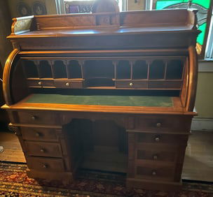 VICTORIAN CYLINDER FRONT DESK