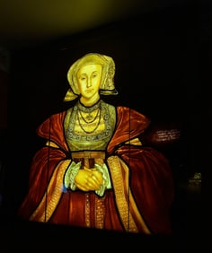 "ANNE OF CLEAVES" STAINED GLASS WINDOW