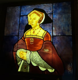 "JANE SEYMOUR" STAINED GLASS WINDOW