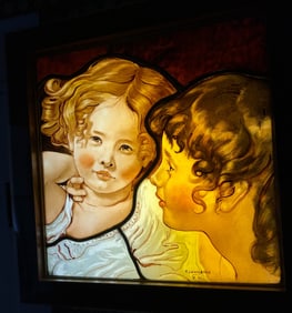 CALAMADY CHILDREN STAINED GLASS WINDOW