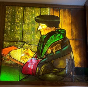 STAINED GLASS PORTRAIT PANEL