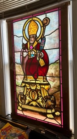 STAINED GLASS RELIGIOUS PANEL