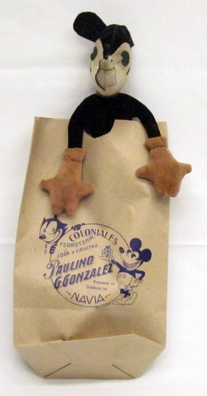 MICKEY MOUSE STEIFF PROTOTYPE: Several of these dolls surfaced in the early 1990's and major comic buyers paid up to $8000 at the time, they were attributed to be Steiff prototypes that were rejected by Walt Disney, but this is und