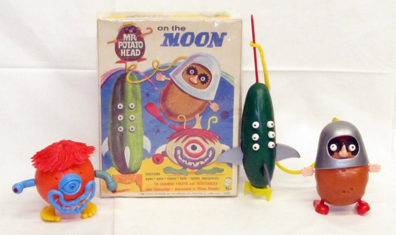 MR. POTATO HEAD "MOON": 1968 Hasbro; molded plastic; original box, corners taped; box 9" x 7", VG-EX