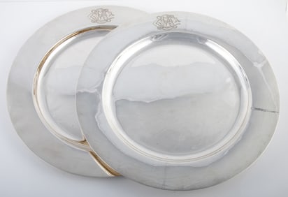 PAIR STERLING TRAYS
