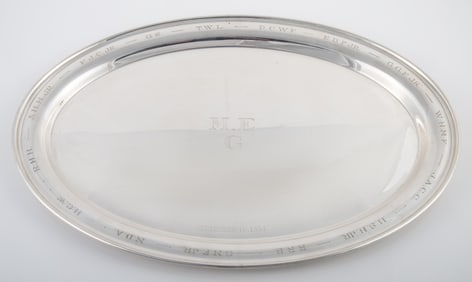 STERLING OVAL TRAY