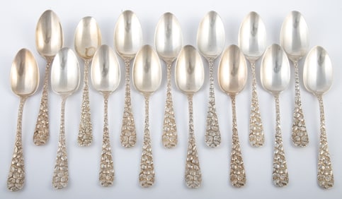 (15) SCHOFIELD STERLING TEASPOONS