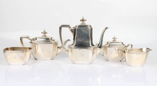 TIFFANY STERLING TEA & COFFEE SERVICE (5) PCS.
