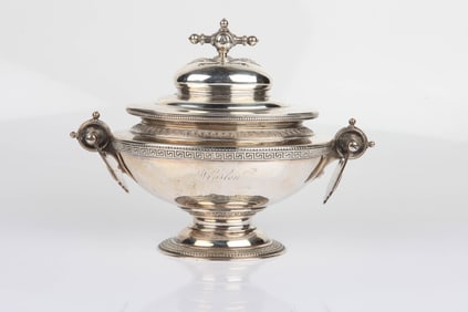 COIN SILVER SUGAR BOWL