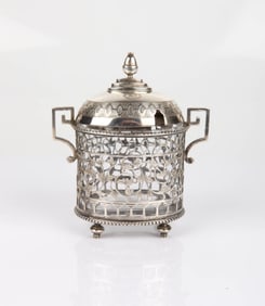 SILVER CONDIMENT JAR