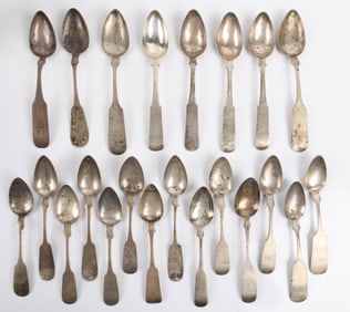 (22) COIN SILVER SPOONS