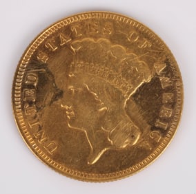 1878 $3 DOLLAR GOLD COIN