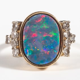 OPAL & DIAMOND RING