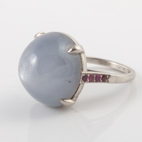 STAR SAPPHIRE & RUBY RING