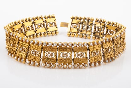 GOLD & PEARL JEWELRY PIECE