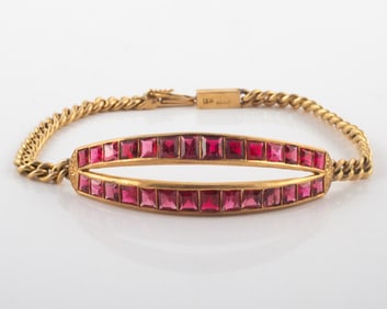 18K GOLD & STONE BRACELET