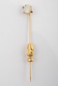 OPAL & DIAMOND STICK PIN