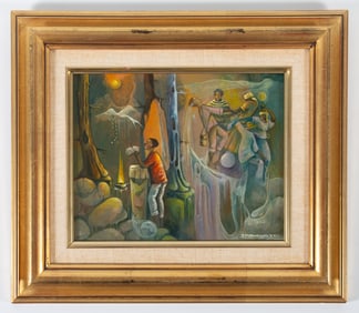 J. P. A UGUSTE HAITIAN PAINTING