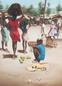 F. LOUISSAINT HAITIAN PAINTING