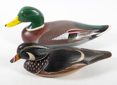 DECORATIVE DUCK DECOYS (2)