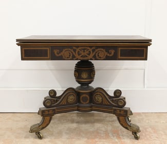 SHERATON PAINTED CARD TABLE