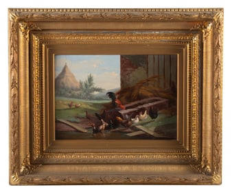 LEEM PUTTEN BARNYARD PAINTING