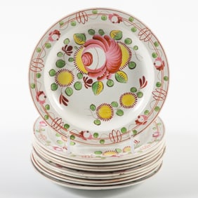 "KINGS ROSE" PEARL WARE PLATES (10)