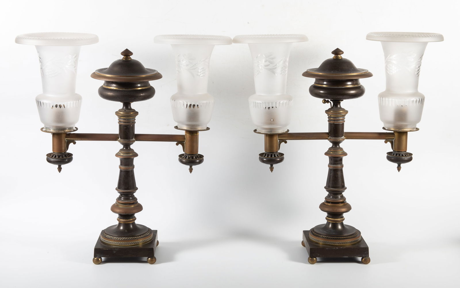 PAIR ARGAND LAMPS (1 of 9)
