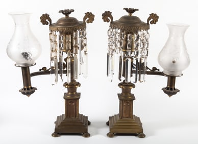 PAIR ARGAND LAMPS