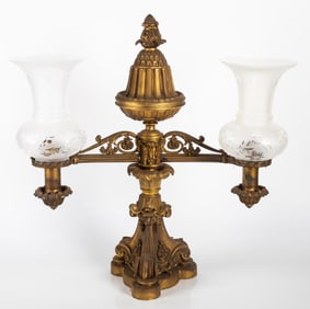 BRONZE ARGAND LAMP