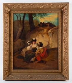 VICTORAIN COURTSHIP PAINTING